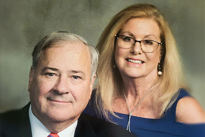 Rick ’72 and Kim Peters. Link to their story.